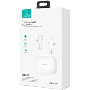 Hurtownia GSM - Sluchátka TWS USAMS SM série Bluetooth 5.0 bílá/white BHUSM01 - USA673WHT - {ean13} - Hurt
