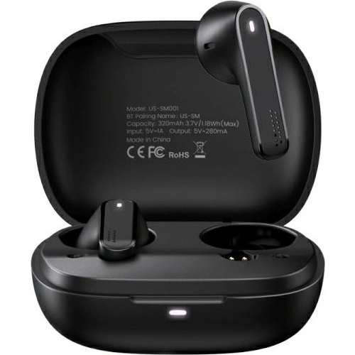 Słuchawki TWS USAMS SM series Bluetooth 5.0 czarny/black BHUSM02