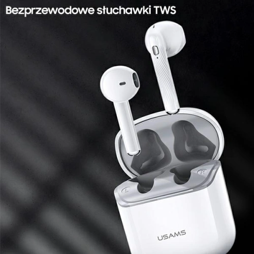Słuchawki TWS USAMS SY02 series Bluetooth 5.0 SY biały/white BHUSY01