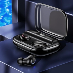 Wholesale USAMS Earphones Bluetooth 5.0 TWS YJ series black BHUYJ01 - USA679BLK - {ean13} - Hurt
