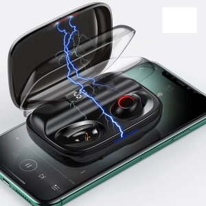 Wholesale USAMS Earphones Bluetooth 5.0 TWS YJ series black BHUYJ01 - USA679BLK - {ean13} - Hurt