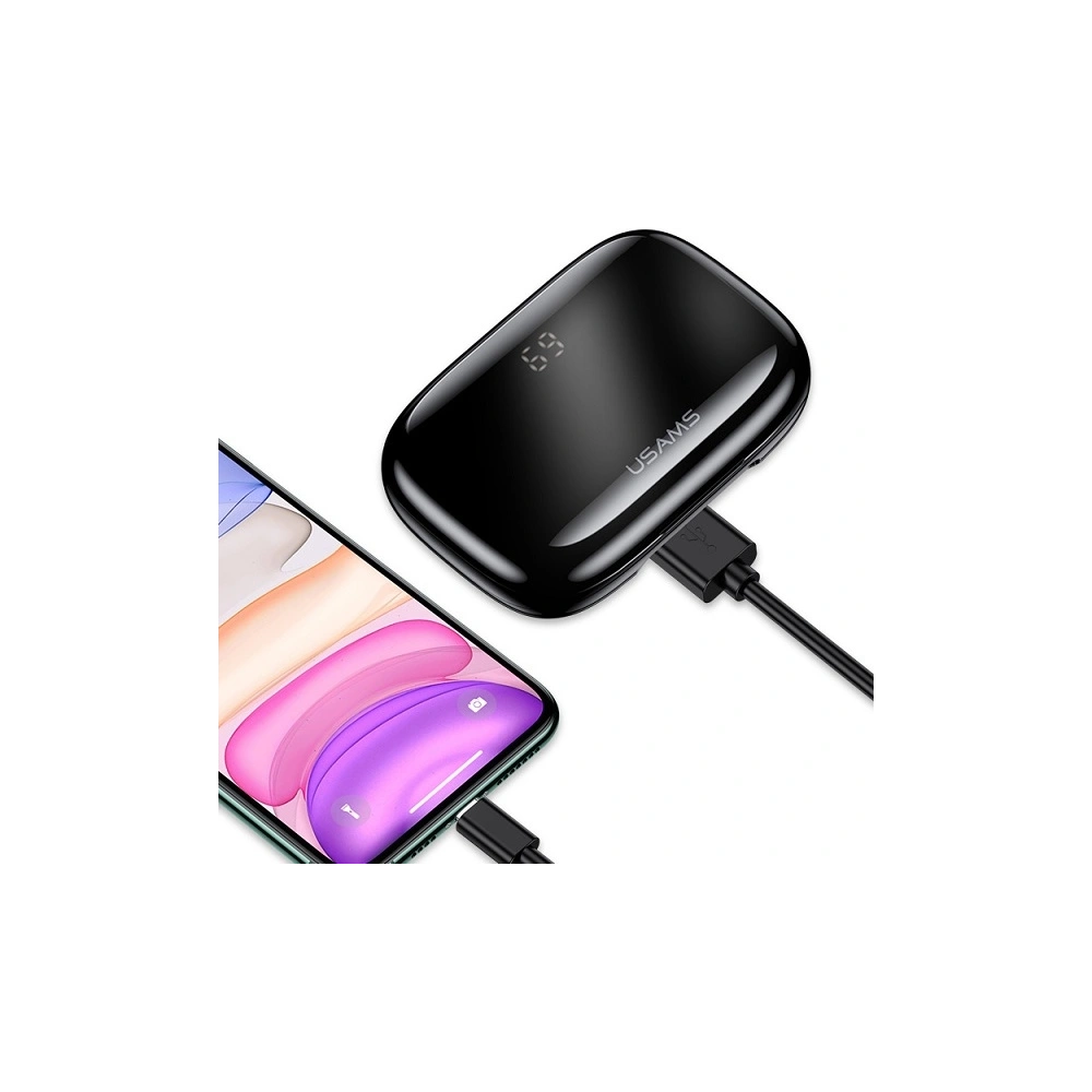 Hurtownia GSM - Sluchátka TWS USAMS YJ série Bluetooth 5.0 černá/black BHUYJ01 - USA679BLK - {ean13} - Hurt