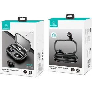 Wholesale USAMS Earphones Bluetooth 5.0 TWS YJ series black BHUYJ01 - USA679BLK - {ean13} - Hurt