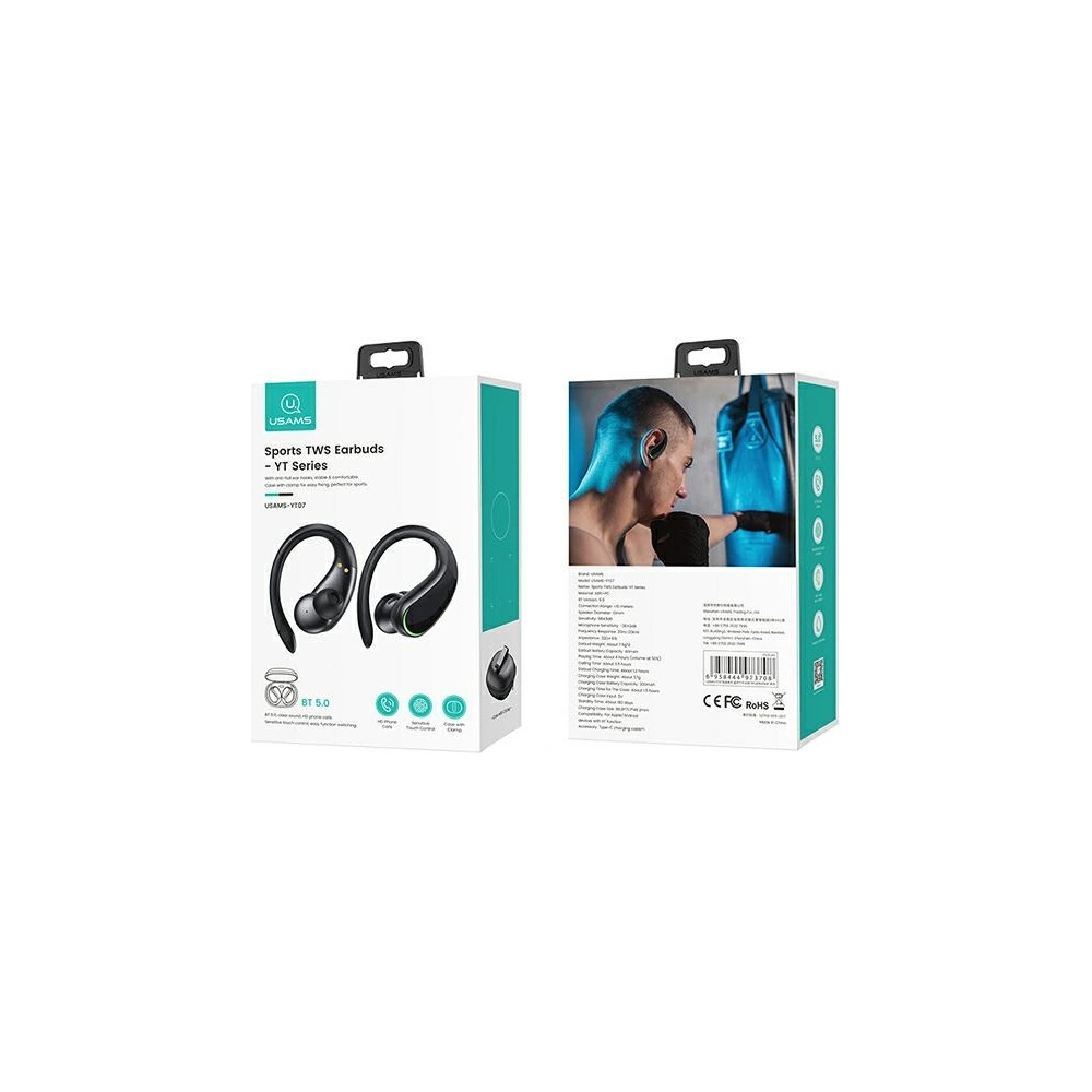 Hurtownia GSM - Słuchawki TWS USAMS YT07 series Bluetooth 5.0 czarny/black YTLYEJ01 - USA681BLK - {ean13} - Hurt