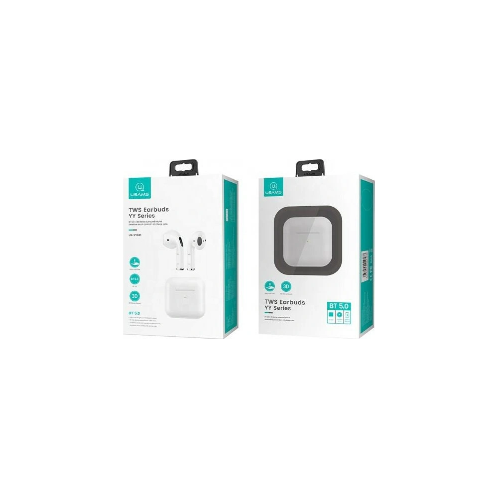 Hurtownia GSM - Słuchawki TWS USAMS YY series Bluetooth 5.0 biały/white BHUYY01 - USA682WHT - {ean13} - Hurt