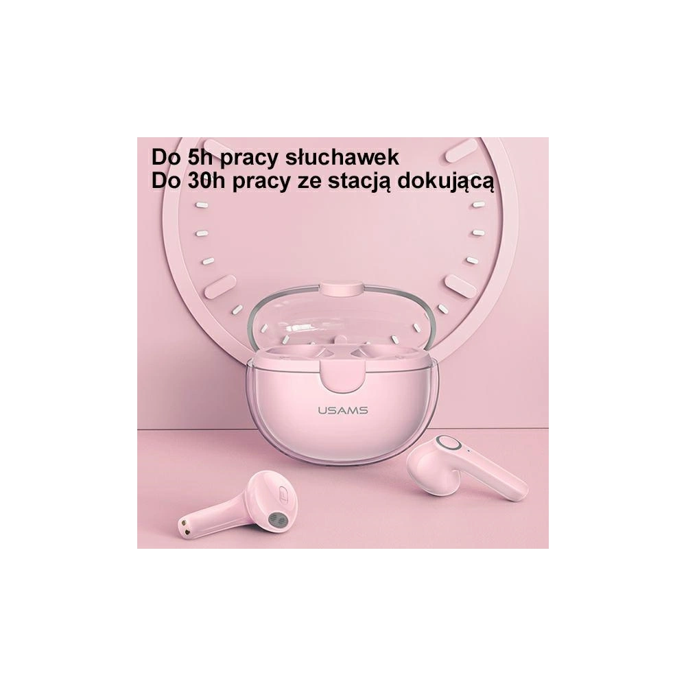 Hurtownia GSM - Sluchátka TWS USAMS BU série Bluetooth 5.1 růžová/pink BHUBU04 - USA686PNK - {ean13} - Hurt