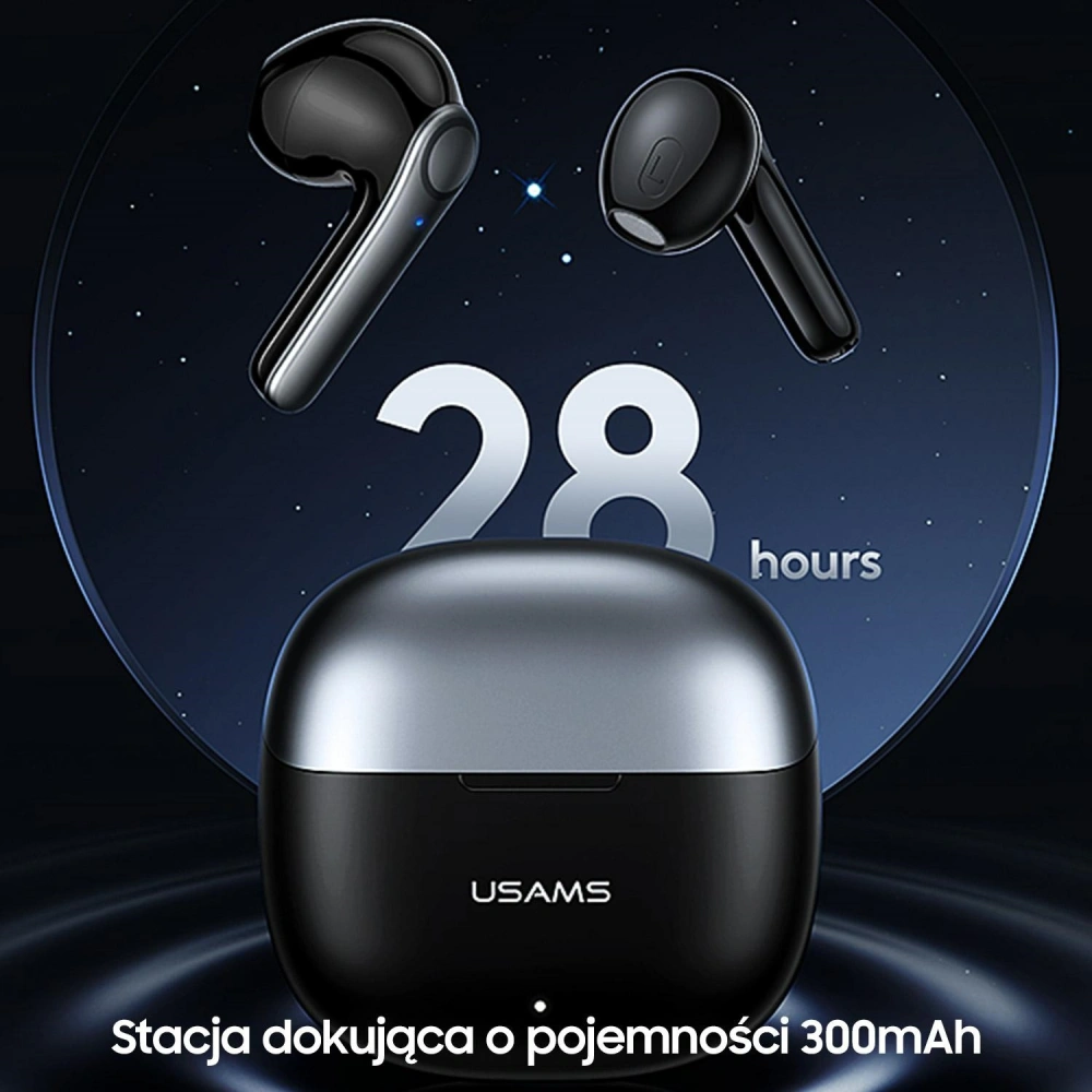 Hurtownia GSM - Słuchawki TWS USAMS XH Series Dual mic Bluetooth 5.1 czarny/black BHUXH01 - USA689BLK - {ean13} - Hurt