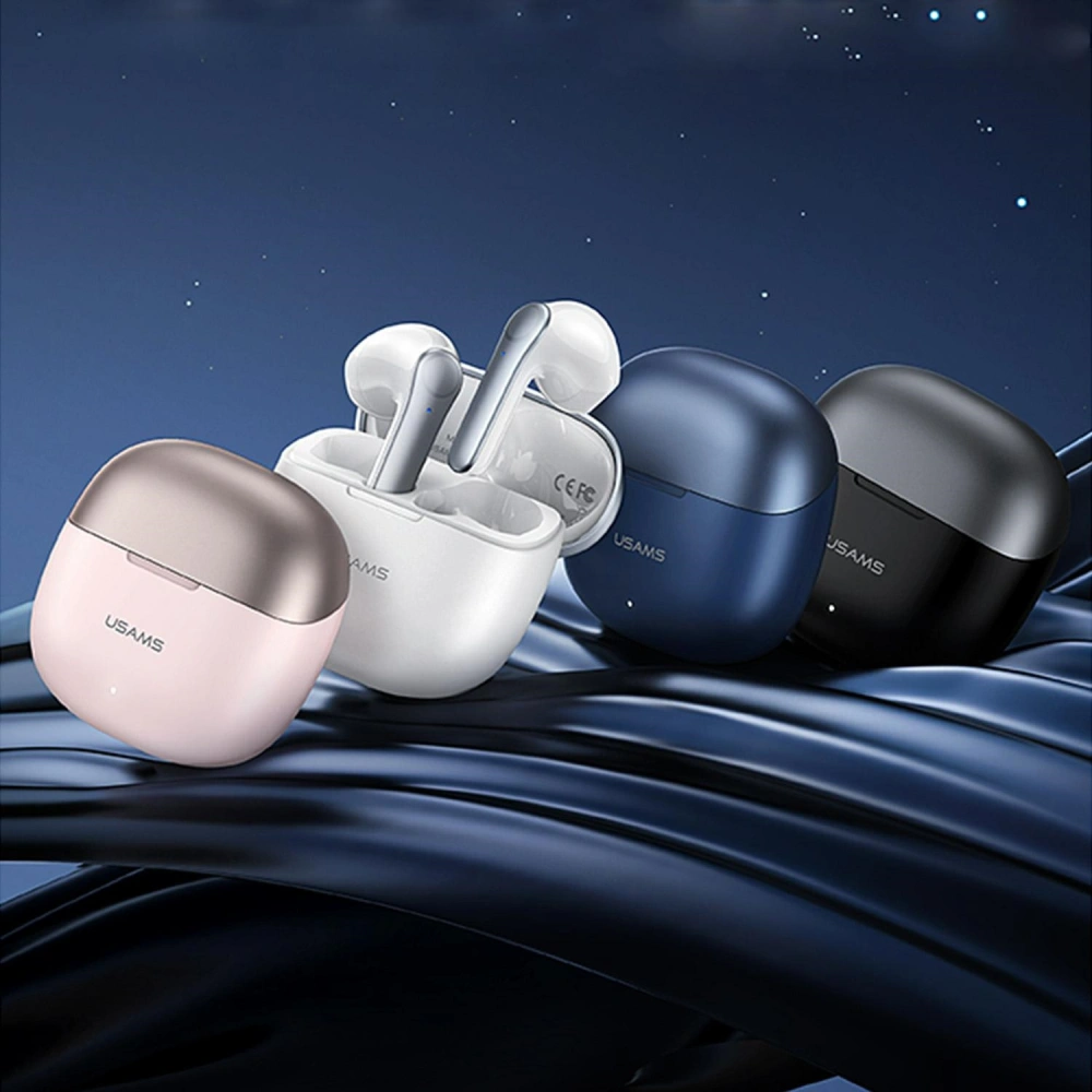 Wholesale USAMS Earphones Bluetooth 5.1 TWS XH Series Dual mic pink BHUXH04 - USA691PNK - {ean13} - Hurt