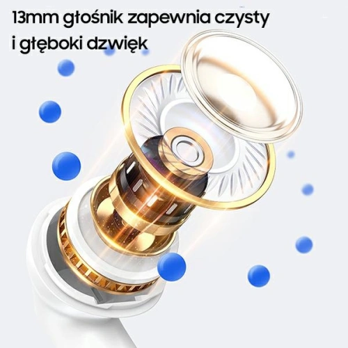 Słuchawki TWS USAMS NX10 Series Dual mic Bluetooth 5.2 biały/white BHUNX02