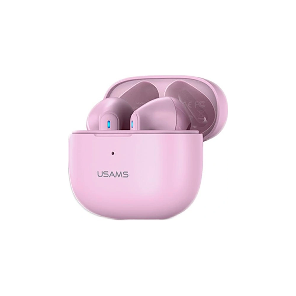 Wholesale USAMS Earphones Bluetooth 5.2 TWS NX10 Series Dual mic pink BHUNX03 - USA694PNK - {ean13} - Hurt