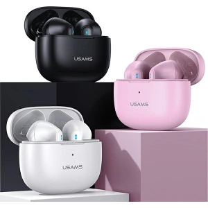 USAMS Earphones Bluetooth 5.2 TWS NX10 Series Dual mic pink BHUNX03