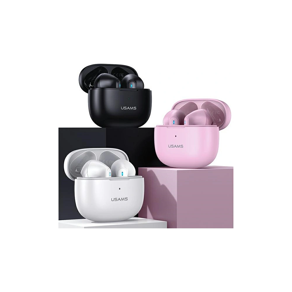 Wholesale USAMS Earphones Bluetooth 5.2 TWS NX10 Series Dual mic pink BHUNX03 - USA694PNK - {ean13} - Hurt