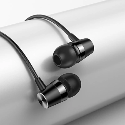 Słuchawki USAMS EP-42 3,5 mm czarny/black SJ475HS01-1