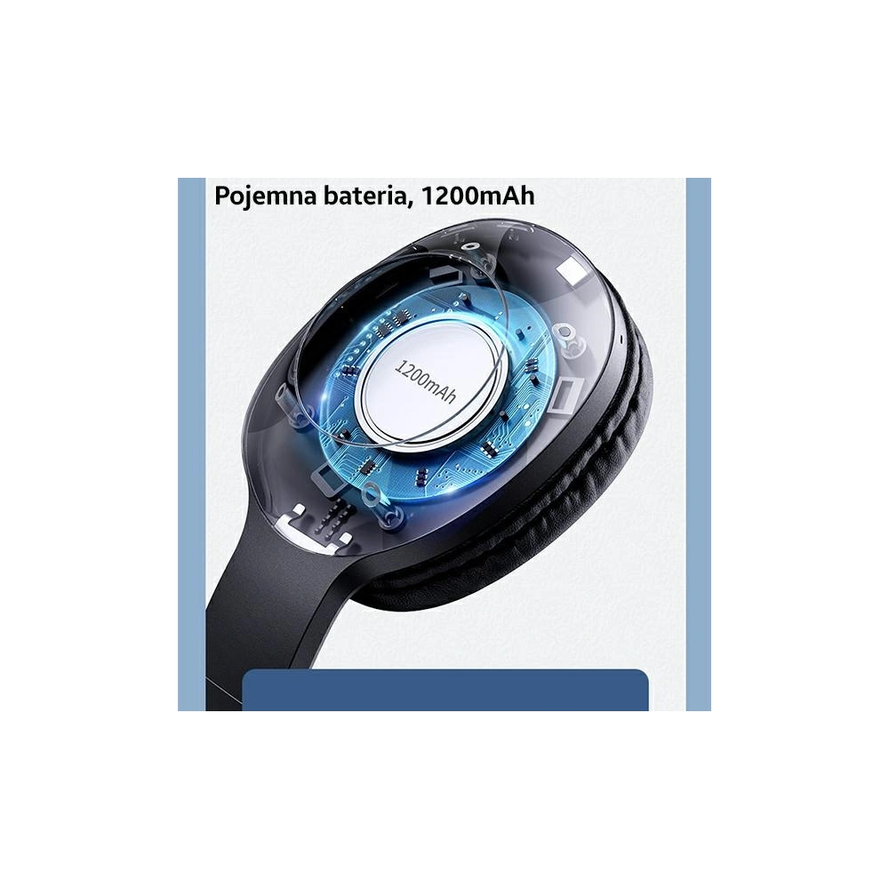 Hurtownia GSM - Sluchátka přes hlavu USAMS YX05 E-Join Series Bluetooth černá/black TDLYEJ02 tvrdé pouzdro, 1200mAh - USA697BLK - {ean13} - Hurt