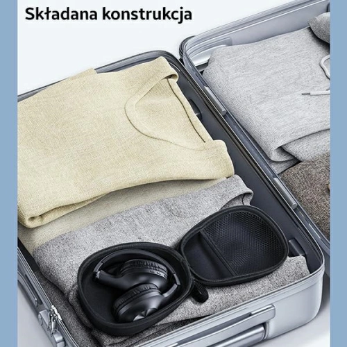 Słuchawki nauszne USAMS YX05 E-Join Series Bluetooth czarny/black TDLYEJ02 twarde etui, 1200mAh