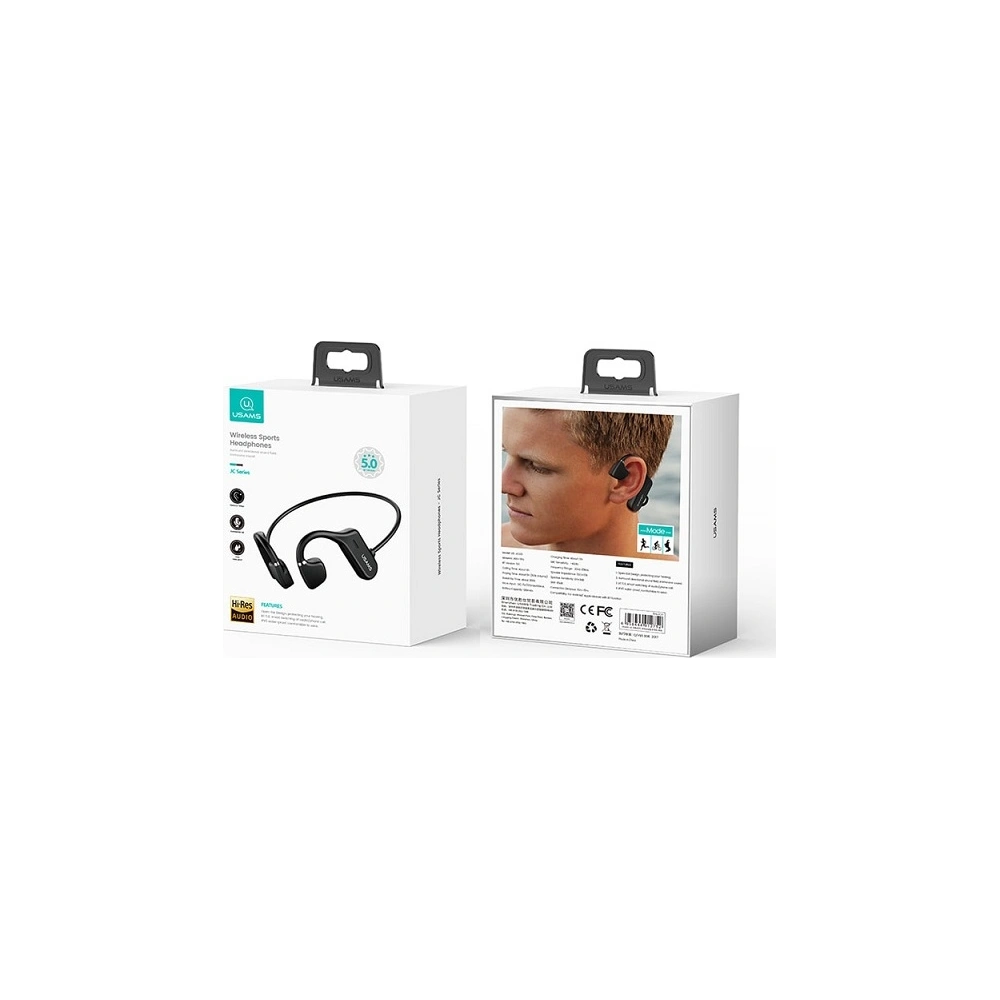 Wholesale USAMS Sport Earphones JC Bluetooth 5.0 black BHUJC01 (US-JC001) - USA699BLK - {ean13} - Hurt