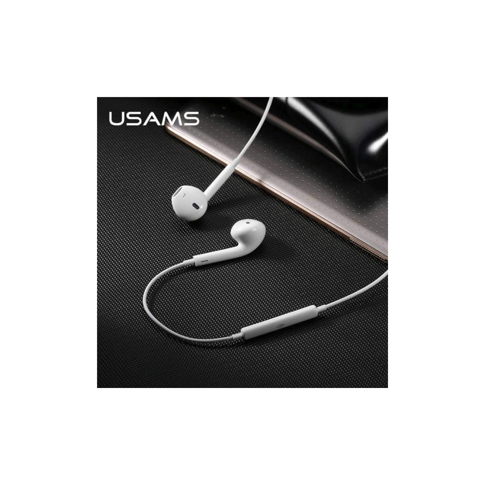 Hurtownia GSM - Stereofonní sluchátka USAMS EP-24 lightning Apple iPhone 7/8/X/XS/XS Max/XR bílé/bílá HSEP2401 - USA708WHT - {ean13} - Hurt
