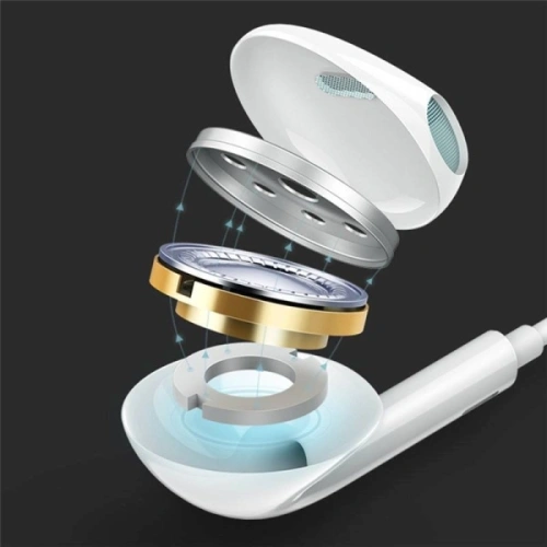 Słuchawki stereo USAMS EP-24 lightning Apple iPhone 7/8/X/XS/XS Max/XR biały/white HSEP2401