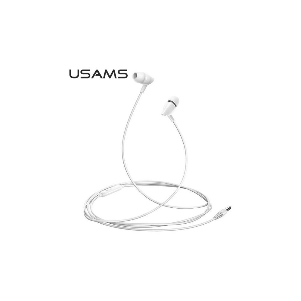 Hurtownia GSM - Stereo sluchátka USAMS EP-37 3,5 mm bílá/white HSEP3702 - USA712WHT - {ean13} - Hurt