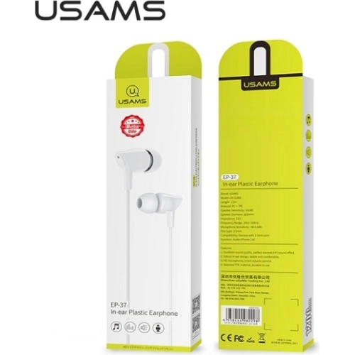 Słuchawki stereo USAMS EP-37 3,5 mm biały/white HSEP3702