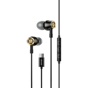 Wholesale USAMS Earphones stereo EP-43 metal USB-C black HSEP4301 - USA722BLK - {ean13} - Hurt