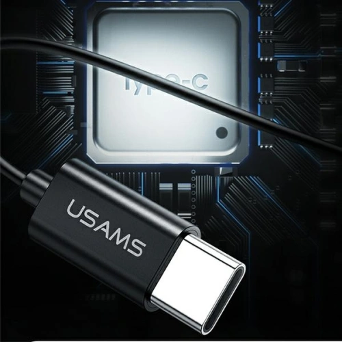 Słuchawki stereo USAMS EP-43 metal USB-C czarny/black HSEP4301