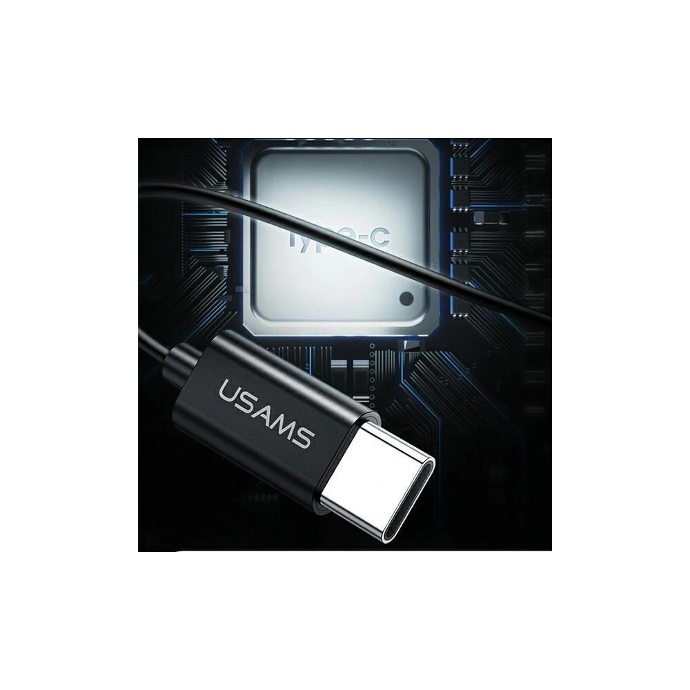 Hurtownia GSM - Stereo sluchátka USAMS EP-43 metal USB-C černá/black HSEP4301 - USA722BLK - {ean13} - Hurt