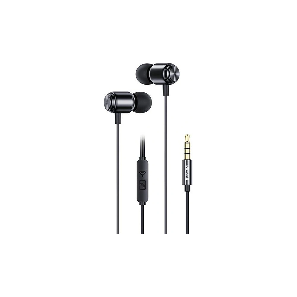 Hurtownia GSM - Słuchawki stereo USAMS EP-44 jack 3.5mm czarny/black HSEP4401 - USA723BLK - {ean13} - Hurt