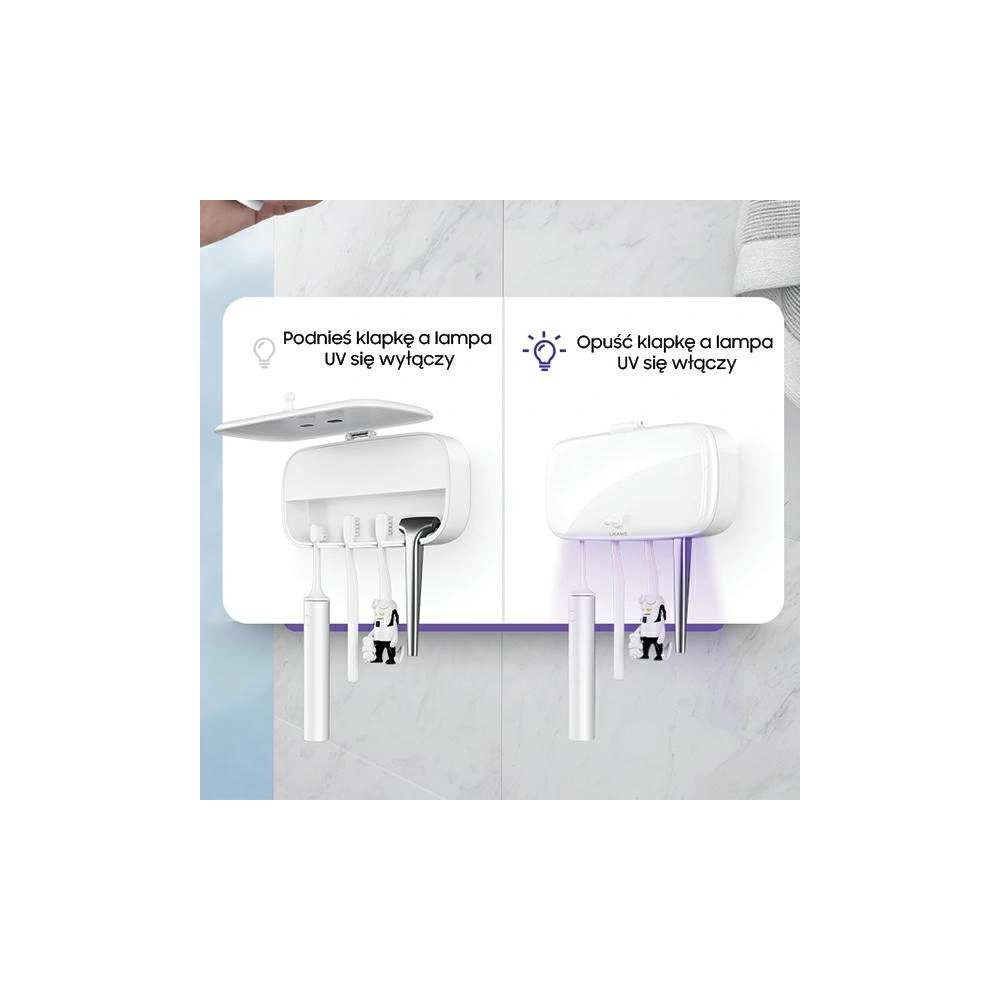 Hurtownia GSM - UV sterilizátor na zubní kartáčky USAMS bílý/white ZB183XDJ01 - USA725WHT - {ean13} - Hurt