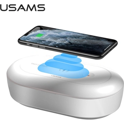 Sterylizator UV z ładowarką indukcyjną USAMS 10W biały/white ZB138XDJ01