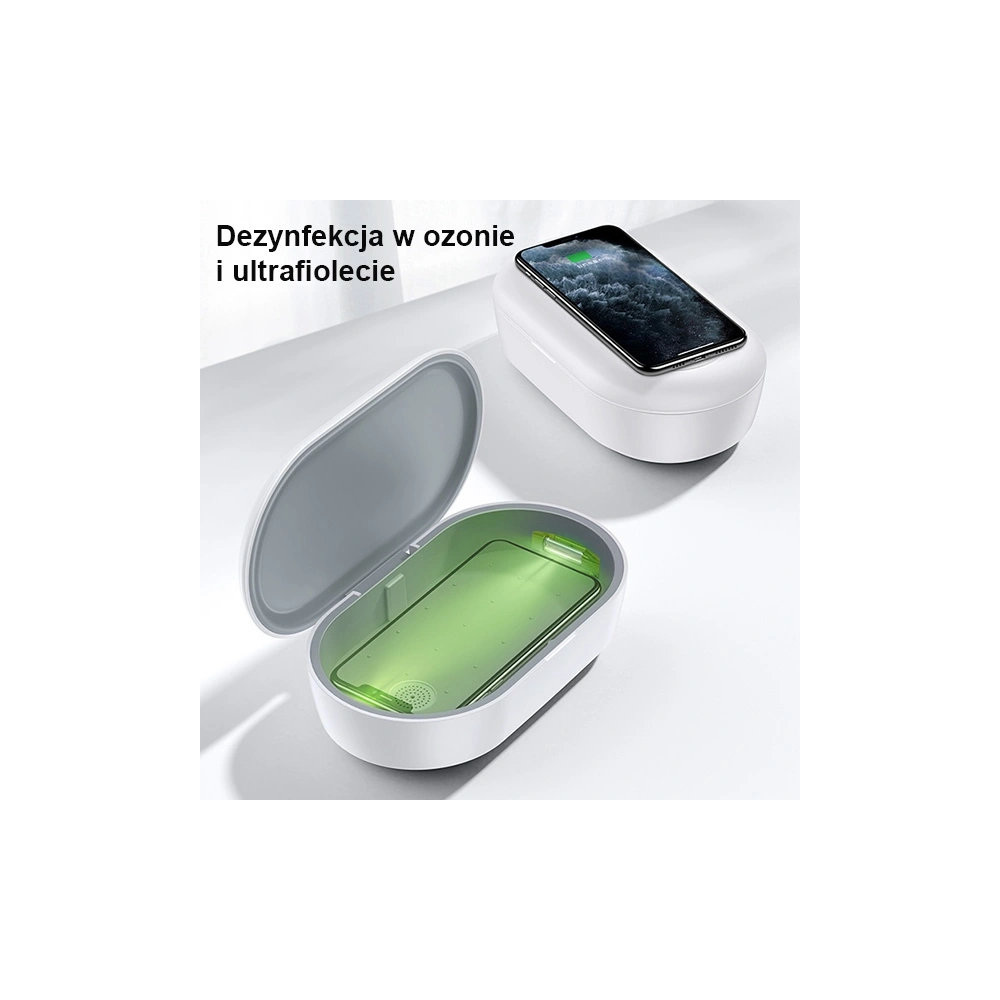 Wholesale USAMS UV Sterilizer With Wireless Charging 10W white ZB138XDJ01 (US-ZB138) - USA726WHT - {ean13} - Hurt