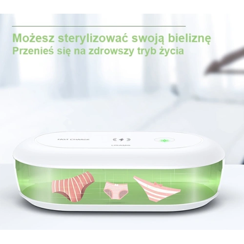 Sterylizator UV z ładowarką indukcyjną USAMS 10W biały/white ZB138XDJ01