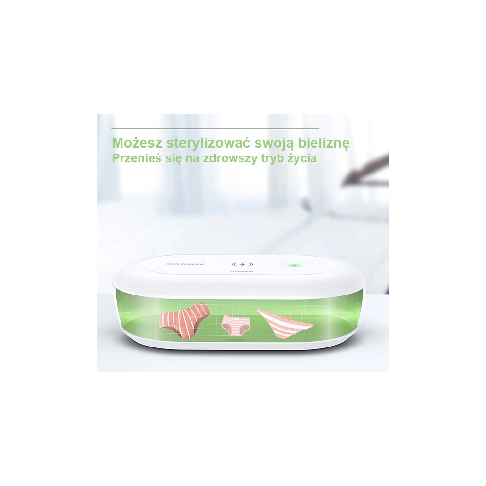 Hurtownia GSM - UV sterilizátor s indukční nabíječkou USAMS 10W bílý/white ZB138XDJ01 - USA726WHT - {ean13} - Hurt