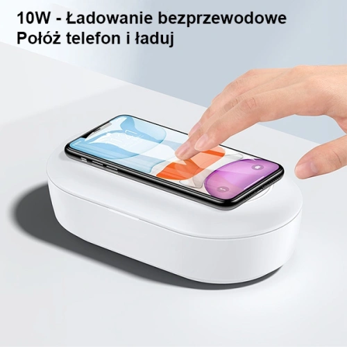 Sterylizator UV z ładowarką indukcyjną USAMS 10W biały/white ZB138XDJ01