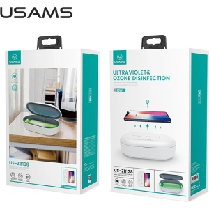 Hurtownia GSM - Sterylizator UV z ładowarką indukcyjną USAMS 10W biały/white ZB138XDJ01 - USA726WHT - {ean13} - Hurt