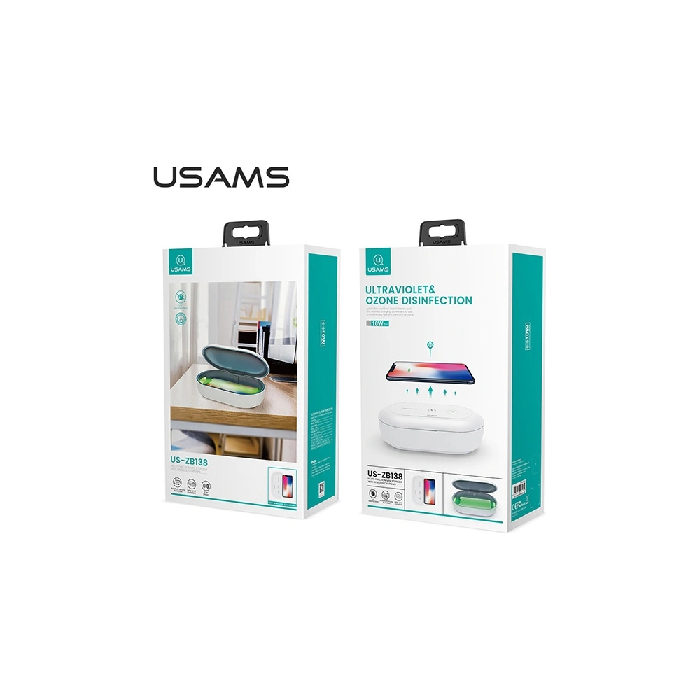 Hurtownia GSM - UV sterilizátor s indukční nabíječkou USAMS 10W bílý/white ZB138XDJ01 - USA726WHT - {ean13} - Hurt