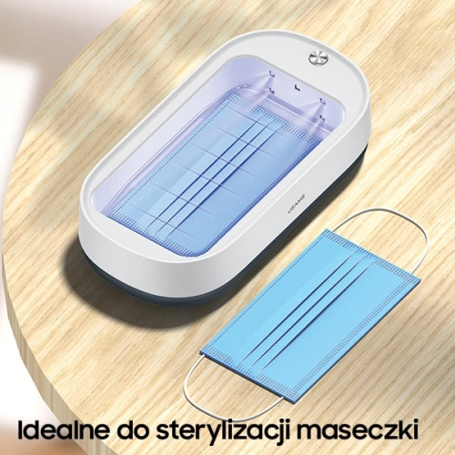 Sterylizator UV-C z ładowarką indukcyjną USAMS 15W biały/white ZB151XDH01