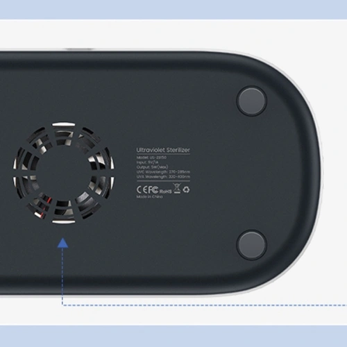 Sterylizator UV-C z ładowarką indukcyjną USAMS 15W biały/white ZB151XDH01
