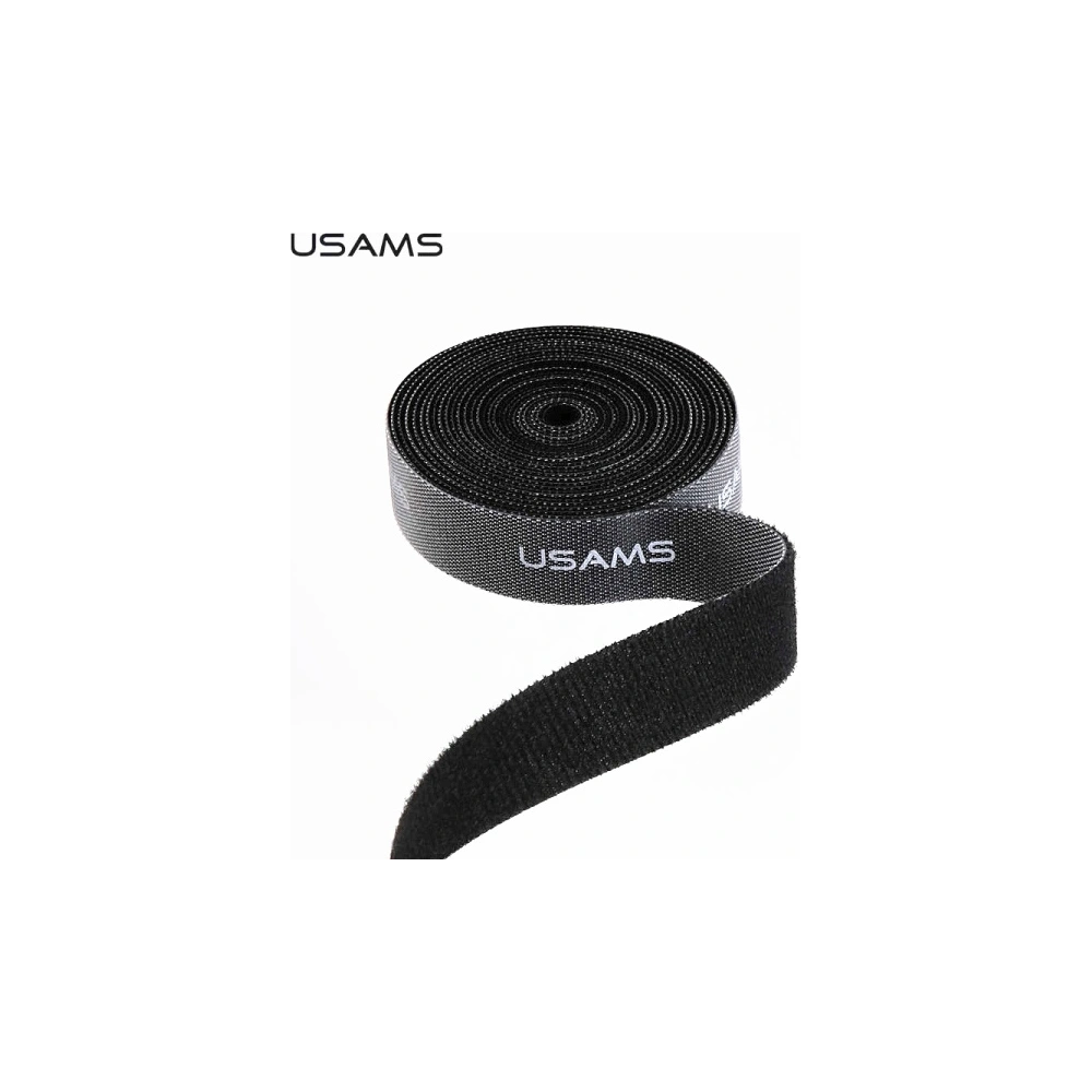 Hurtownia GSM - Organizér na kabely USAMS Velcro 2m černý/black ZB60ZD03 - USA728BLK - {ean13} - Hurt