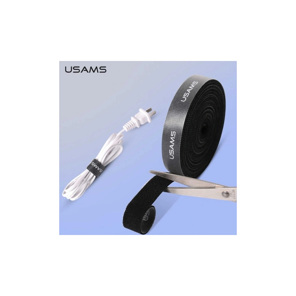 Hurtownia GSM - Organizér na kabely USAMS Velcro 2m černý/black ZB60ZD03 - USA728BLK - {ean13} - Hurt