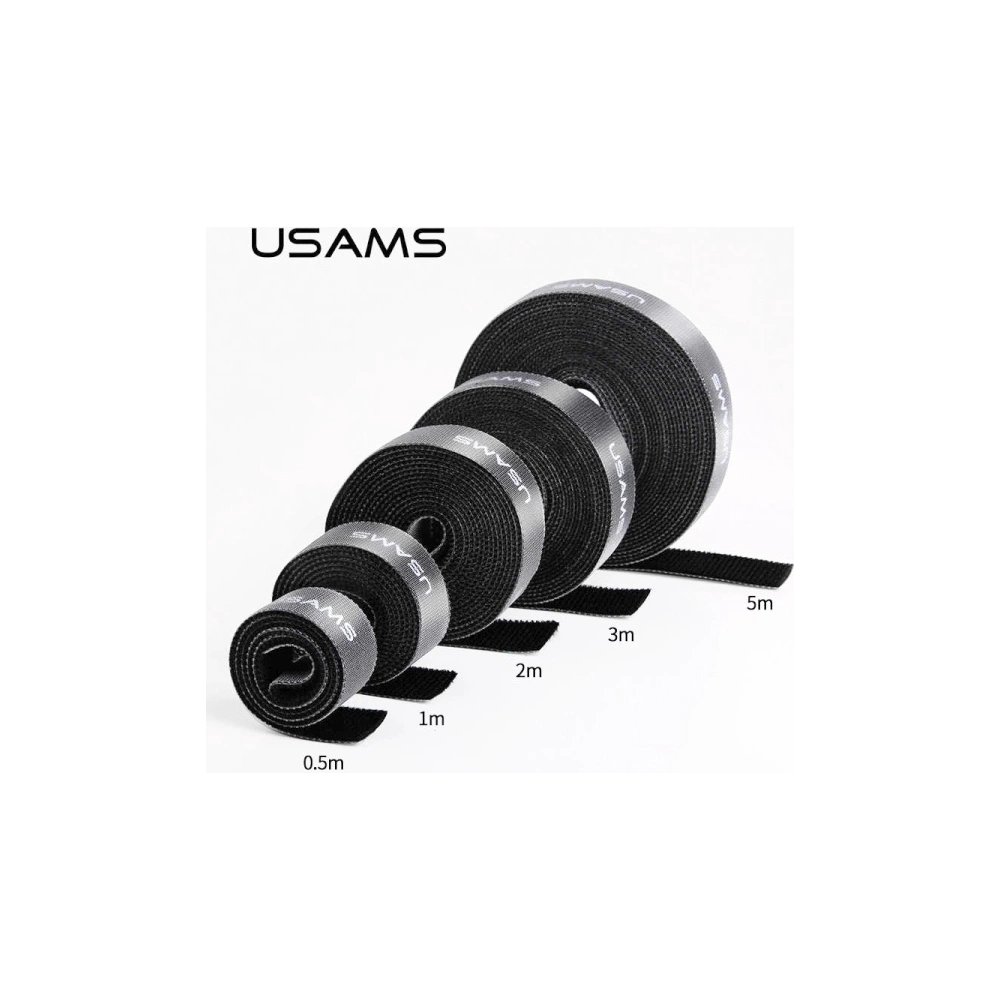 Hurtownia GSM - Organizér na kabely USAMS Velcro 5m černý/black ZB60ZD05 - USA729BLK - {ean13} - Hurt