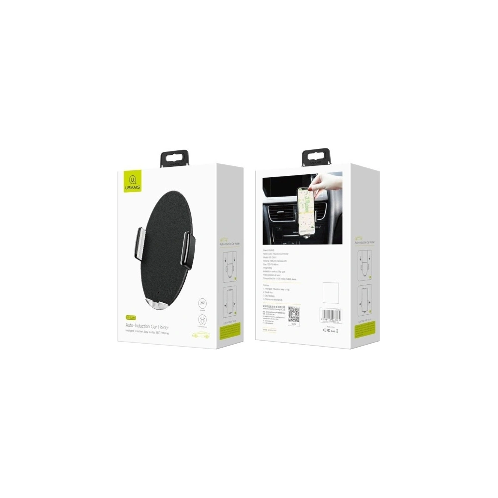 Hurtownia GSM - Upevnění do auta USAMS Auto-Induction s infračerveným senzorem pro ventilační mřížku černá/black ZJ41ZJ01 - USA730BLK - {ean13} - Hurt