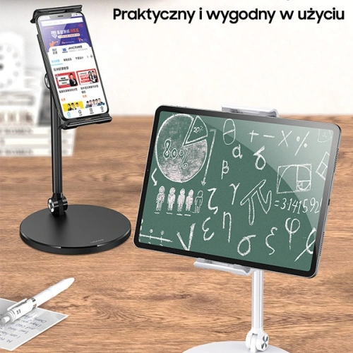 Uchwyt biurkowy USAMS na telefon/tablet biały/white ZJ057ZJ02 Metal