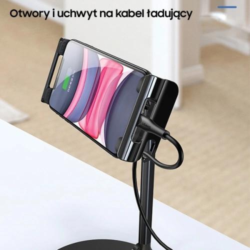 Uchwyt biurkowy USAMS na telefon/tablet czarny/black ZJ057ZJ01