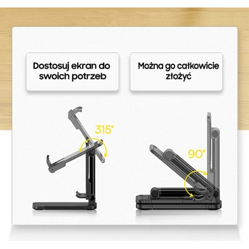 Uchwyt biurkowy USAMS na telefon/tablet czarny/black ZJ059ZJ01