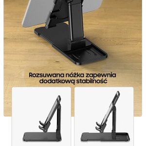 Hurtownia GSM - Uchwyt biurkowy USAMS na telefon/tablet czarny/black ZJ059ZJ01 - USA735BLK - {ean13} - Hurt