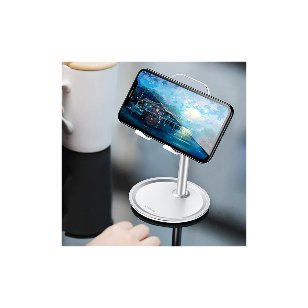Hurtownia GSM - Uchwyt biurkowy USAMS na telefon/tablet srebrny/silver ZJ048ZJ02 - USA736SLV - {ean13} - Hurt