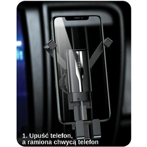 Uchwyt samochodowy USAMS Air Vent Gravity czarny/black ZJ058ZJ01