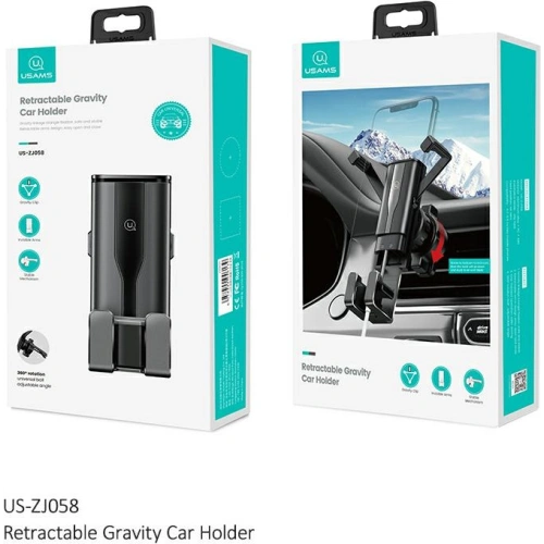 Uchwyt samochodowy USAMS Air Vent Gravity czarny/black ZJ058ZJ01