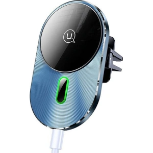 Hurtownia GSM - Uchwyt samochodowy z ładowaniem indukcyjnym USAMS Magnetic Car Wireless Charging 15W Air Vent szary/grey CD170DZ01 - USA750GRY - {ean13} - Hurt